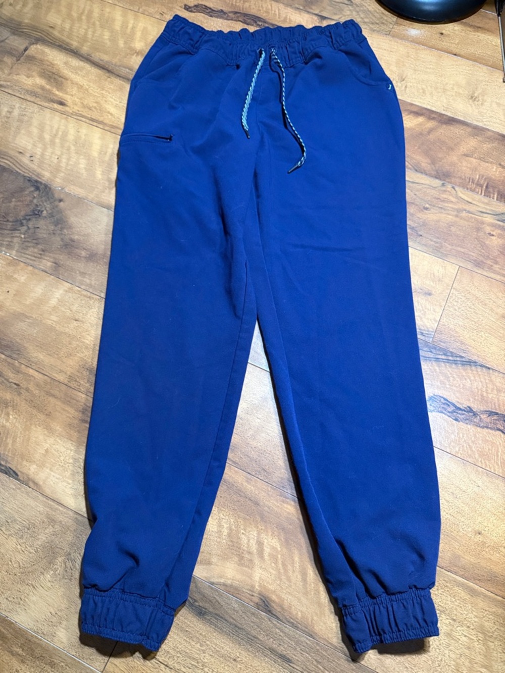 Jaanuu Men's Royal Blue Elastic-Waist Jogger Pants